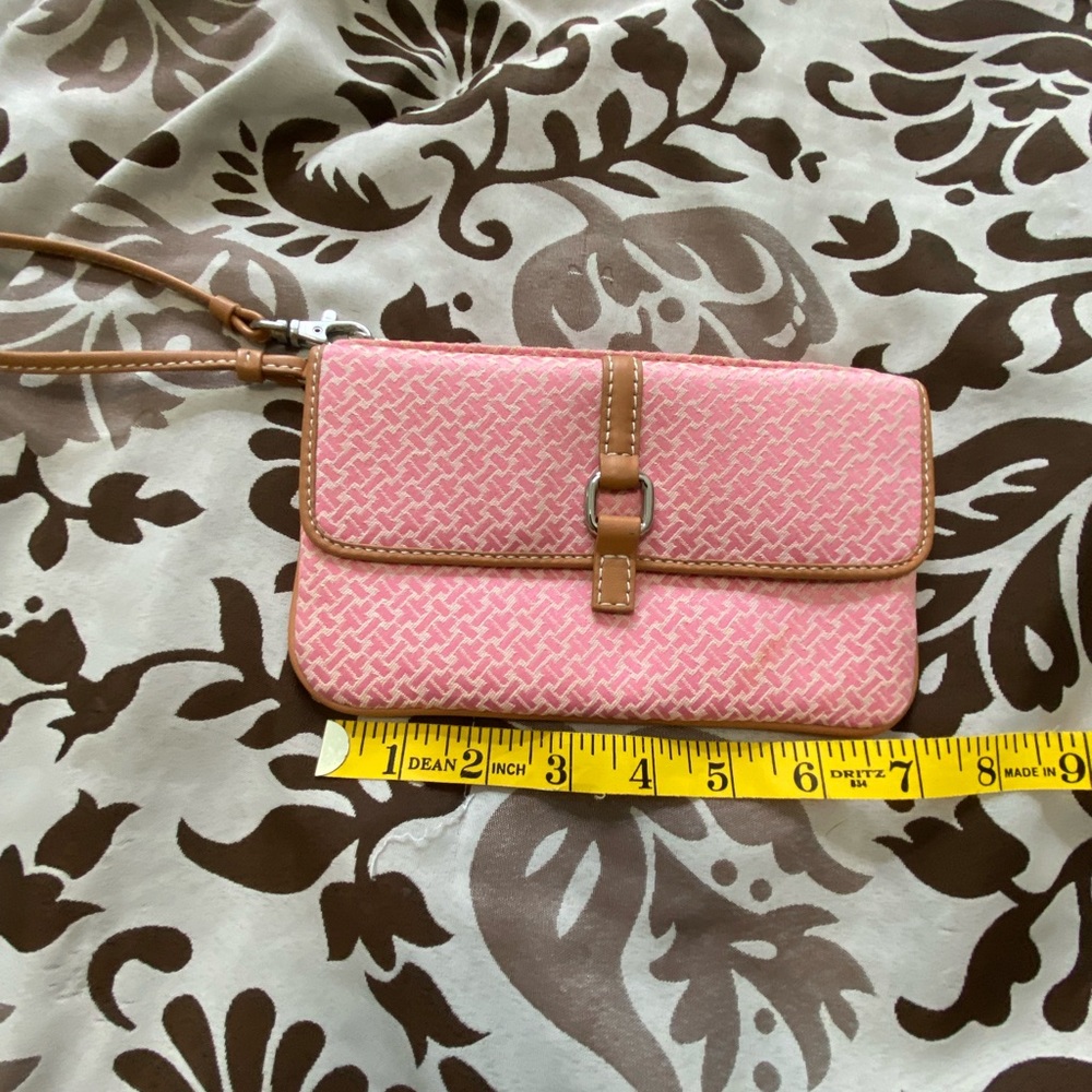 Talbots Clutch Pink Wristlet 7-3/4" W x 4-3/4" H
